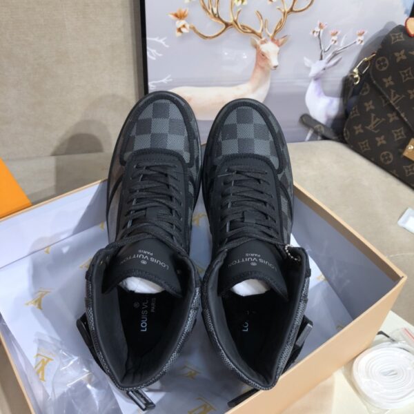 Louis Vuitton Boombox Sneaker Boot Patent Monogram Material Black For Women LV