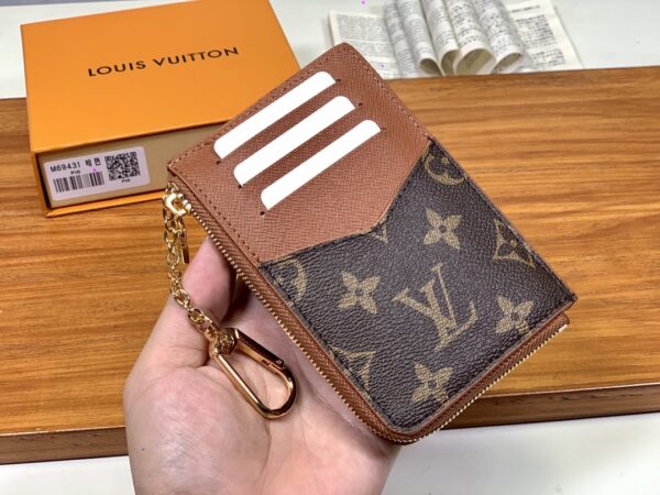 1:1 Replica Louis Vuitton Card Holder Recto Verso Combines Monogram Canvas Brown For Women, Women's Wallet 13cm LV