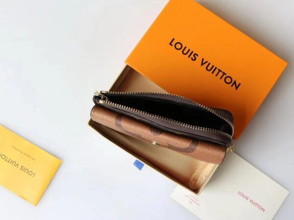 1:1 Replica Louis Vuitton Card Holder Recto Verso Monogram and Monogram Reverse Canvas For Women, Women's Wallets 5.1in/13cm LV