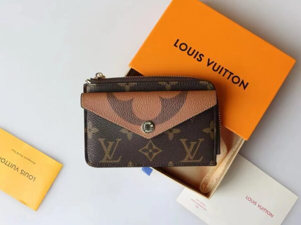 1:1 Replica Louis Vuitton Card Holder Recto Verso Monogram and Monogram Reverse Canvas For Women, Women's Wallets 5.1in/13cm LV
