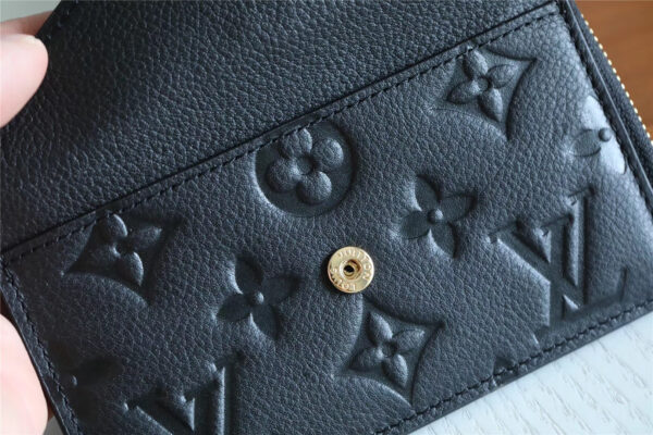 1:1 Replica Louis Vuitton Card Holder Recto Verso Monogram Empreinte Black For Women, Women's Wallets 5.1in/13cm LV M69421