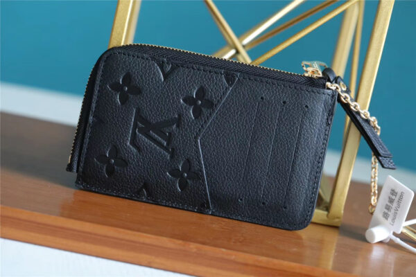 1:1 Replica Louis Vuitton Card Holder Recto Verso Monogram Empreinte Black For Women, Women's Wallets 5.1in/13cm LV M69421