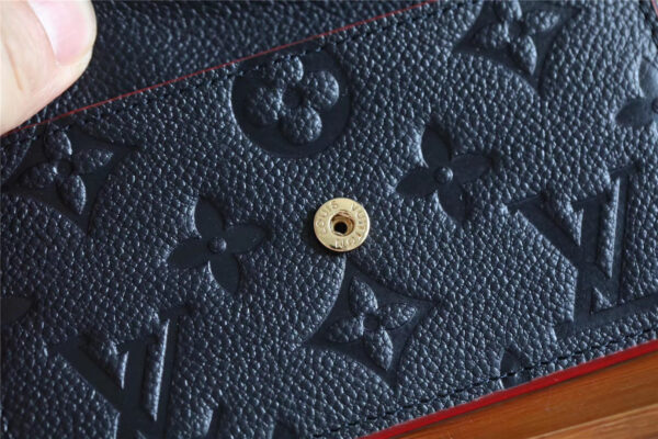 1:1 Replica Louis Vuitton Card Holder Recto Verso Monogram Empreinte Navy Blue / Red For Women, Women's Wallets 5.1in/13cm LV M69420