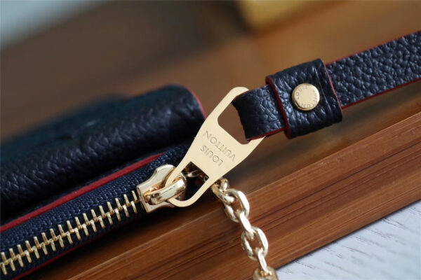 1:1 Replica Louis Vuitton Card Holder Recto Verso Monogram Empreinte Navy Blue / Red For Women, Women's Wallets 5.1in/13cm LV M69420