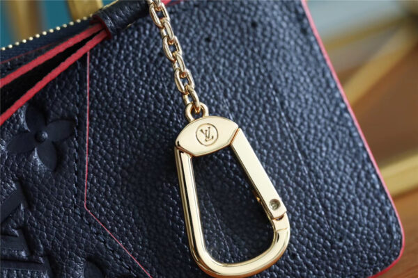 1:1 Replica Louis Vuitton Card Holder Recto Verso Monogram Empreinte Navy Blue / Red For Women, Women's Wallets 5.1in/13cm LV M69420