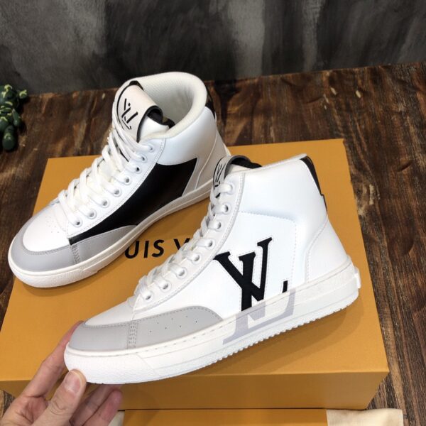 Louis Vuitton Charlie Sneaker Boot Mix Of Recycled And Bio Based Materials White For Women LV 1A9RYU