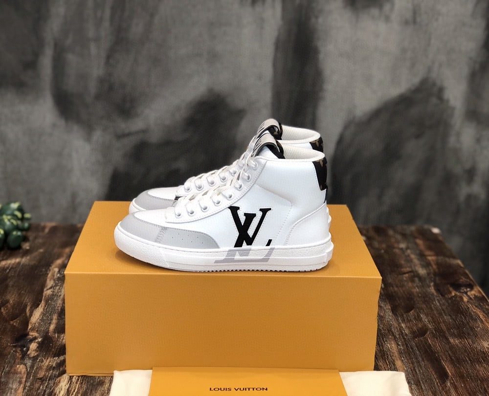 Louis Vuitton Charlie Sneaker Boot Mix Of Recycled And Bio Based Materials White For Women LV 1A9RYU