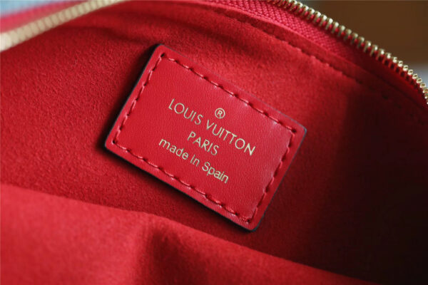 1:1 Replica Louis Vuitton City Pouch Monogram Denim Canvas Red For Women, Women's Wallets 9.1in/23cm LV M68761