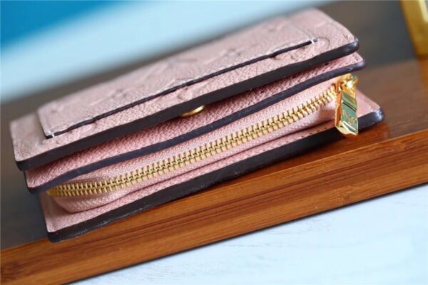 1:1 Replica Louis Vuitton Clea Wallet Monogram Empreinte Light Pink For Women, Women's Wallets 1.3in/11cm LV