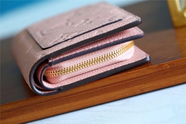 1:1 Replica Louis Vuitton Clea Wallet Monogram Empreinte Light Pink For Women, Women's Wallets 1.3in/11cm LV