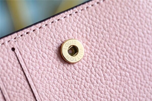 1:1 Replica Louis Vuitton Clea Wallet Monogram Empreinte Light Pink For Women, Women's Wallets 1.3in/11cm LV