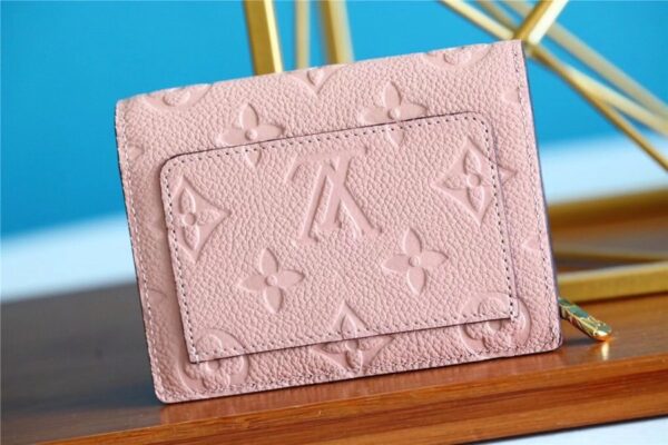 1:1 Replica Louis Vuitton Clea Wallet Monogram Empreinte Light Pink For Women, Women's Wallets 1.3in/11cm LV