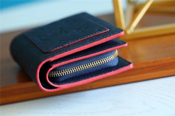 1:1 Replica Louis Vuitton Clea Wallet Monogram Empreinte Navy Blue For Women, Women's Wallets 1.3in/11cm LV