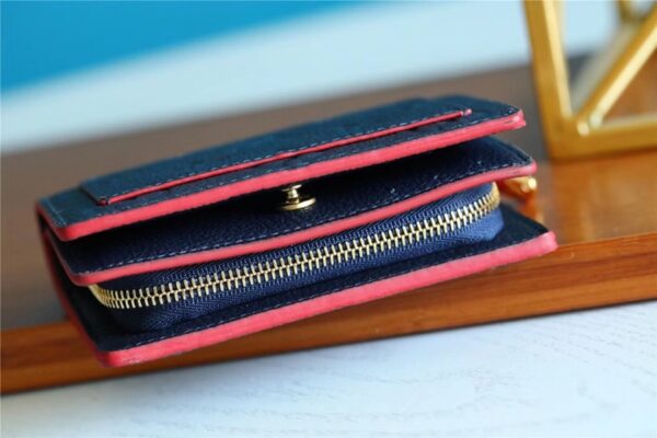 1:1 Replica Louis Vuitton Clea Wallet Monogram Empreinte Navy Blue For Women, Women's Wallets 1.3in/11cm LV
