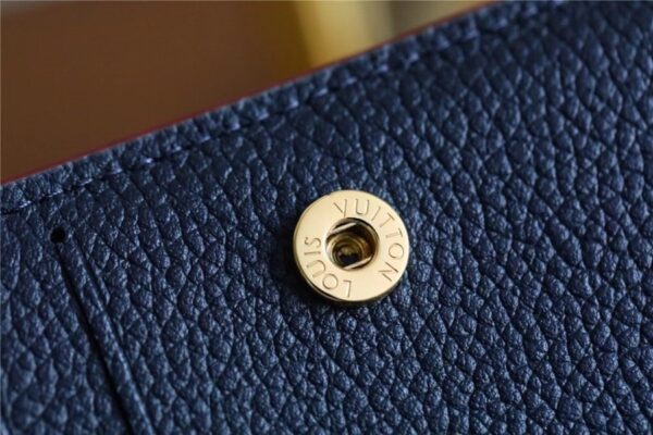 1:1 Replica Louis Vuitton Clea Wallet Monogram Empreinte Navy Blue For Women, Women's Wallets 1.3in/11cm LV