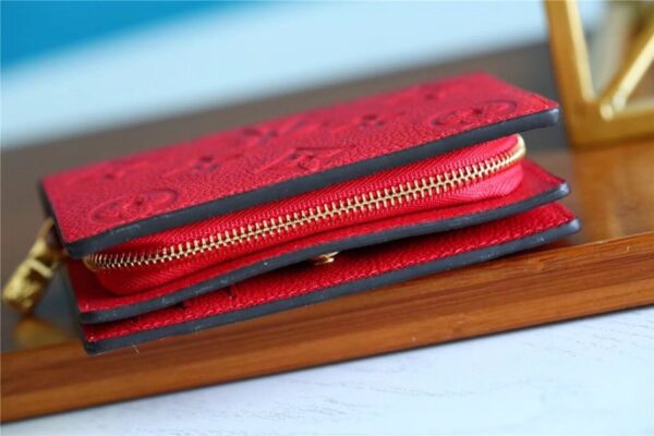1:1 Replica Louis Vuitton Clea Wallet Monogram Empreinte Red For Women, Women's Wallets 1.3in/11cm LV