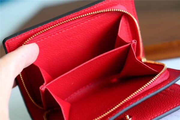 1:1 Replica Louis Vuitton Clea Wallet Monogram Empreinte Red For Women, Women's Wallets 1.3in/11cm LV