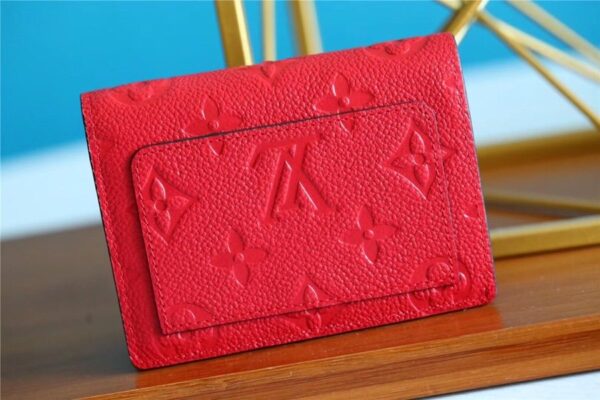 1:1 Replica Louis Vuitton Clea Wallet Monogram Empreinte Red For Women, Women's Wallets 1.3in/11cm LV