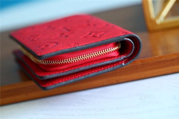 1:1 Replica Louis Vuitton Clea Wallet Monogram Empreinte Red For Women, Women's Wallets 1.3in/11cm LV