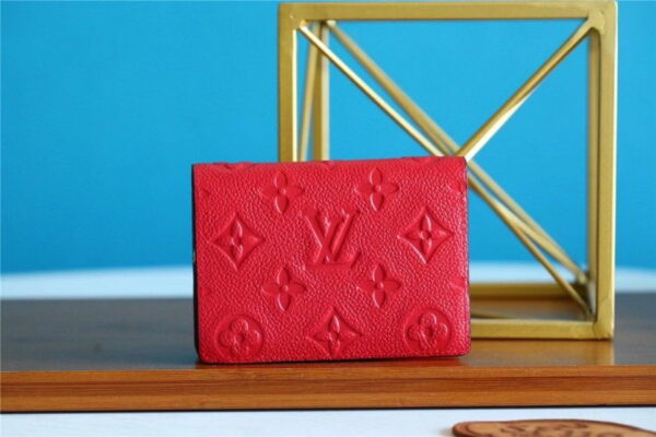 1:1 Replica Louis Vuitton Clea Wallet Monogram Empreinte Red For Women, Women's Wallets 1.3in/11cm LV