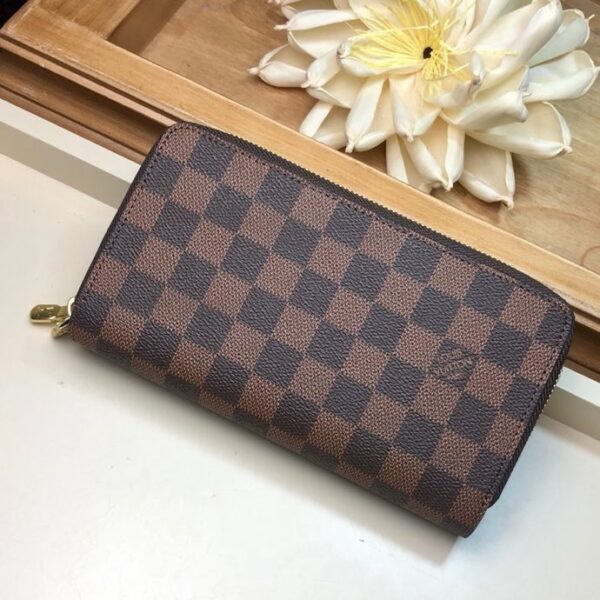 1:1 Replica Louis Vuitton Clemence Wallet Damier Ebene Canvas For Women, Women Wallet LV