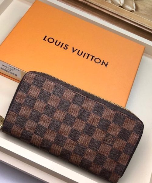 1:1 Replica Louis Vuitton Clemence Wallet Damier Ebene Canvas For Women, Women Wallet LV