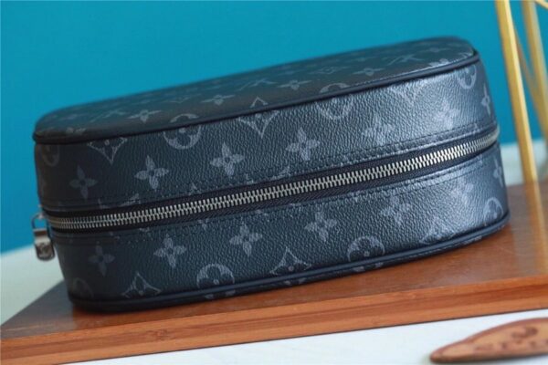 1:1 Replica Louis Vuitton Cosmetic Pouch Monogram Eclipse For Women, Women's Wallets 6.7in/17cm LV M60024