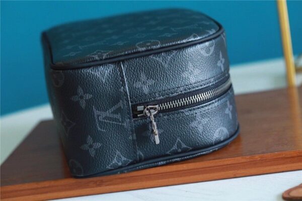 1:1 Replica Louis Vuitton Cosmetic Pouch Monogram Eclipse For Women, Women's Wallets 6.7in/17cm LV M60024