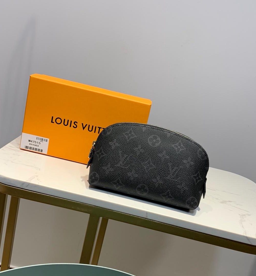 1:1 Replica Louis Vuitton Cosmetic Pouch PM Monogram Eclipse Canvas For Women, Women's Bags 7.5in/19cm LV