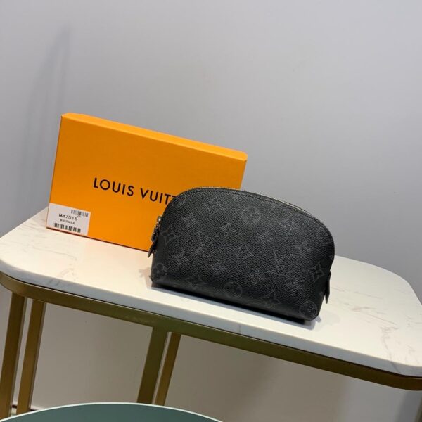 1:1 Replica Louis Vuitton Cosmetic Pouch PM Monogram Eclipse Canvas For Women, Women's Bags 7.5in/19cm LV