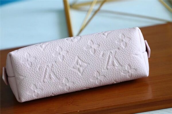 1:1 Replica Louis Vuitton Cosmetic Pouch PM Monogram Empreinte Light Pink For Women, Women's Wallets 7.5in/19cm LV