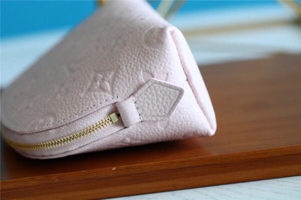 1:1 Replica Louis Vuitton Cosmetic Pouch PM Monogram Empreinte Light Pink For Women, Women's Wallets 7.5in/19cm LV