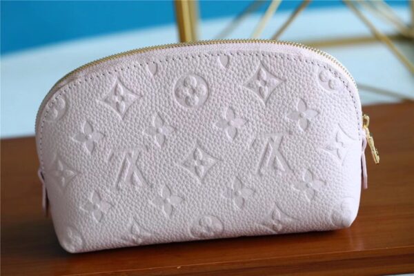1:1 Replica Louis Vuitton Cosmetic Pouch PM Monogram Empreinte Light Pink For Women, Women's Wallets 7.5in/19cm LV