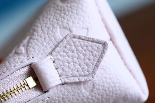1:1 Replica Louis Vuitton Cosmetic Pouch PM Monogram Empreinte Light Pink For Women, Women's Wallets 7.5in/19cm LV