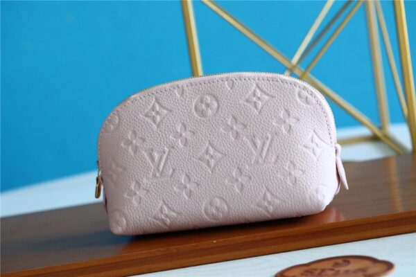 1:1 Replica Louis Vuitton Cosmetic Pouch PM Monogram Empreinte Light Pink For Women, Women's Wallets 7.5in/19cm LV