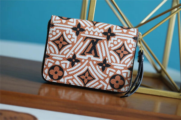 1:1 Replica Louis Vuitton Crafty Zippy Coin Purse Monogram Canvas For Women, Women's Wallets 4.3in/11cm LV M69496