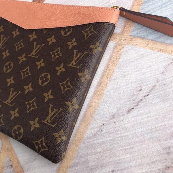 1:1 Replica Louis Vuitton Daily Pouch Bag Monogram Canvas Light Pink For Women 11.6in/29.5cm LV M62942
