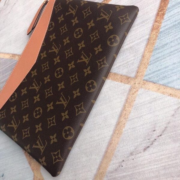 1:1 Replica Louis Vuitton Daily Pouch Bag Monogram Canvas Light Pink For Women 11.6in/29.5cm LV M62942