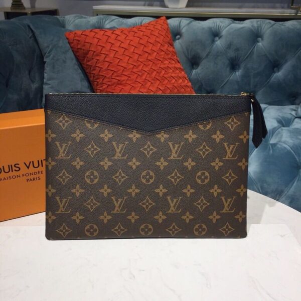 1:1 Replica Louis Vuitton Daily Pouch Monogram Canvas For Women, Women's Wallet 11.6in/29.5cm LV M62048