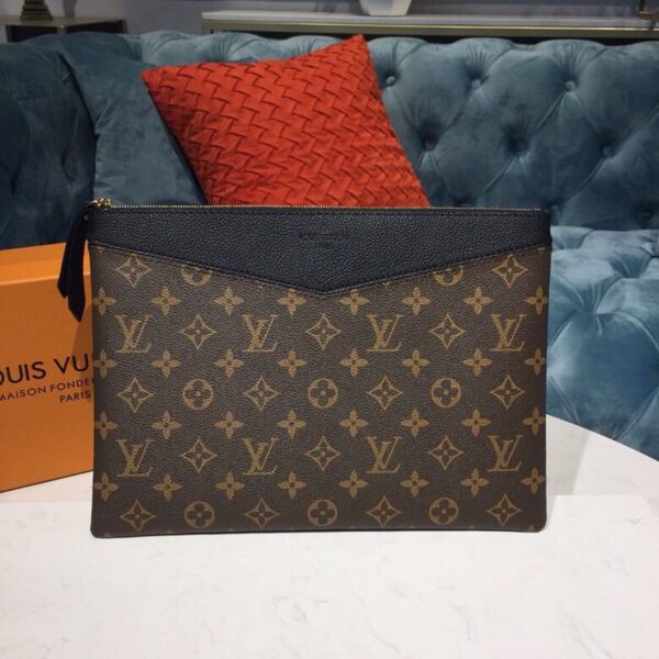 1:1 Replica Louis Vuitton Daily Pouch Monogram Canvas For Women, Women's Wallet 11.6in/29.5cm LV M62048