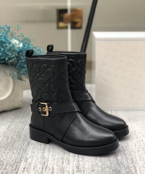 Louis Vuitton Discovery Flat Ankle Boot Black For Women LV