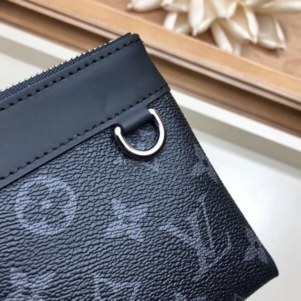 1:1 Replica Louis Vuitton Discovery Pochette Monogram Pacific Canvas Black For Women, Women's Wallet 8.3in/21cm LV M44323