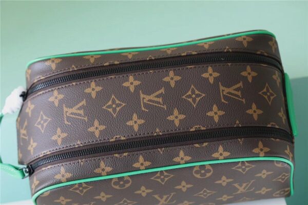 1:1 Replica Louis Vuitton Dopp Kit Poche Toilette Monogram Canvas By Virgil Abloh's Minty /Green For Women, Women's Wallets 11in/28cm LV M46253