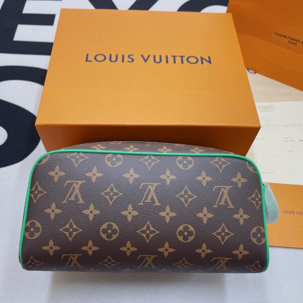 1:1 Replica Louis Vuitton Dopp Kit Poche Toilette Monogram Canvas By Virgil Abloh's Minty /Green For Women, Women's Wallets 11in/28cm LV M46253