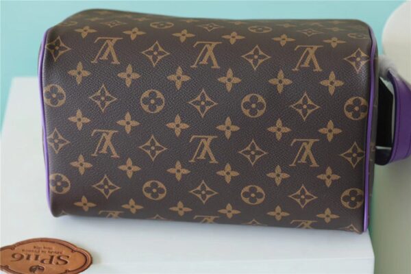 1:1 Replica Louis Vuitton Dopp Kit Poche Toilette Monogram Canvas By Virgil Abloh's Minty /Purple For Women, Women's Wallets 11in/28cm LV 