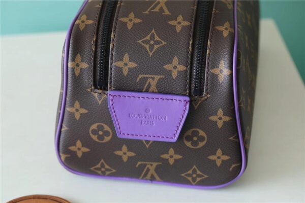 1:1 Replica Louis Vuitton Dopp Kit Poche Toilette Monogram Canvas By Virgil Abloh's Minty /Purple For Women, Women's Wallets 11in/28cm LV 