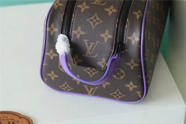 1:1 Replica Louis Vuitton Dopp Kit Poche Toilette Monogram Canvas By Virgil Abloh's Minty /Purple For Women, Women's Wallets 11in/28cm LV 