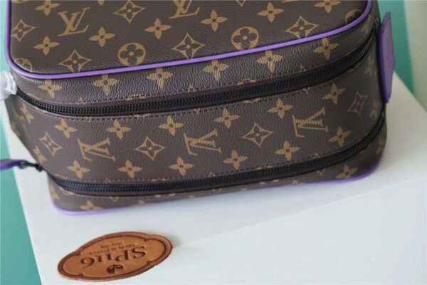 1:1 Replica Louis Vuitton Dopp Kit Poche Toilette Monogram Canvas By Virgil Abloh's Minty /Purple For Women, Women's Wallets 11in/28cm LV 