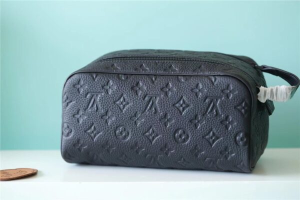 1:1 Replica Louis Vuitton Dopp Kit Toilet Pouch Monogram Empreinte Black For Women, Women's Wallets 11in/28cm LV