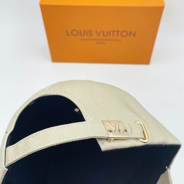 Louis Vuitton Embroidered Logo Baseball Cap Beige LV Cap